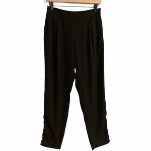 Zara Basics Black with Gold Pipping Skinny Trouser Size Medium